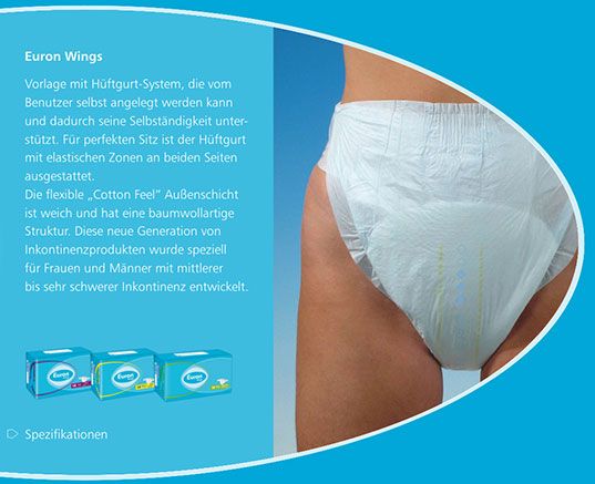 Euron WINGS, SUPER, Windelhose mit Hüftgurt-System